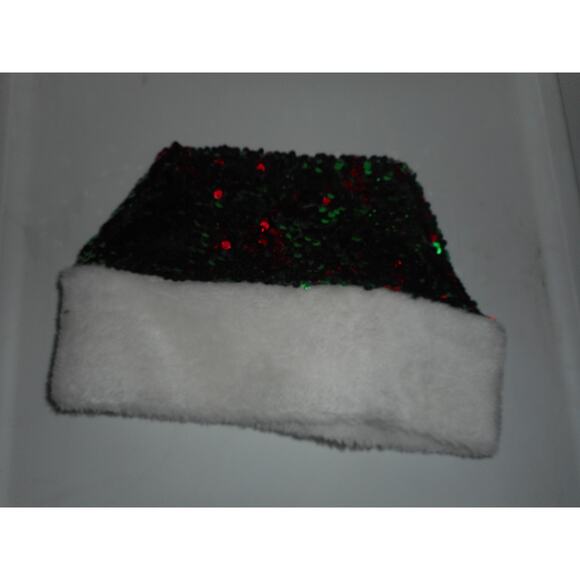 Christmas Santa Hat with Green and Red Sequin Dots 18″ Tall by Christmas House - Picture 2 of 2